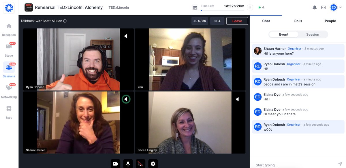 Our team couldn't be more excited for our virtual Main Event! 

Tickets are still available to watch through our virtual venue, where you can Network with other attendees and break out into small group Sessions with our Speakers after the show >

hopin.to/events/tedxlin…