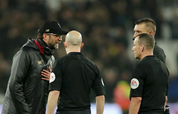 After a draw with West Ham, Klopp blamed the referee for making a call which favoured Liverpool and gave them a goal: “We had good moments and we score the goal which was offside… the referee must know that at half-time"