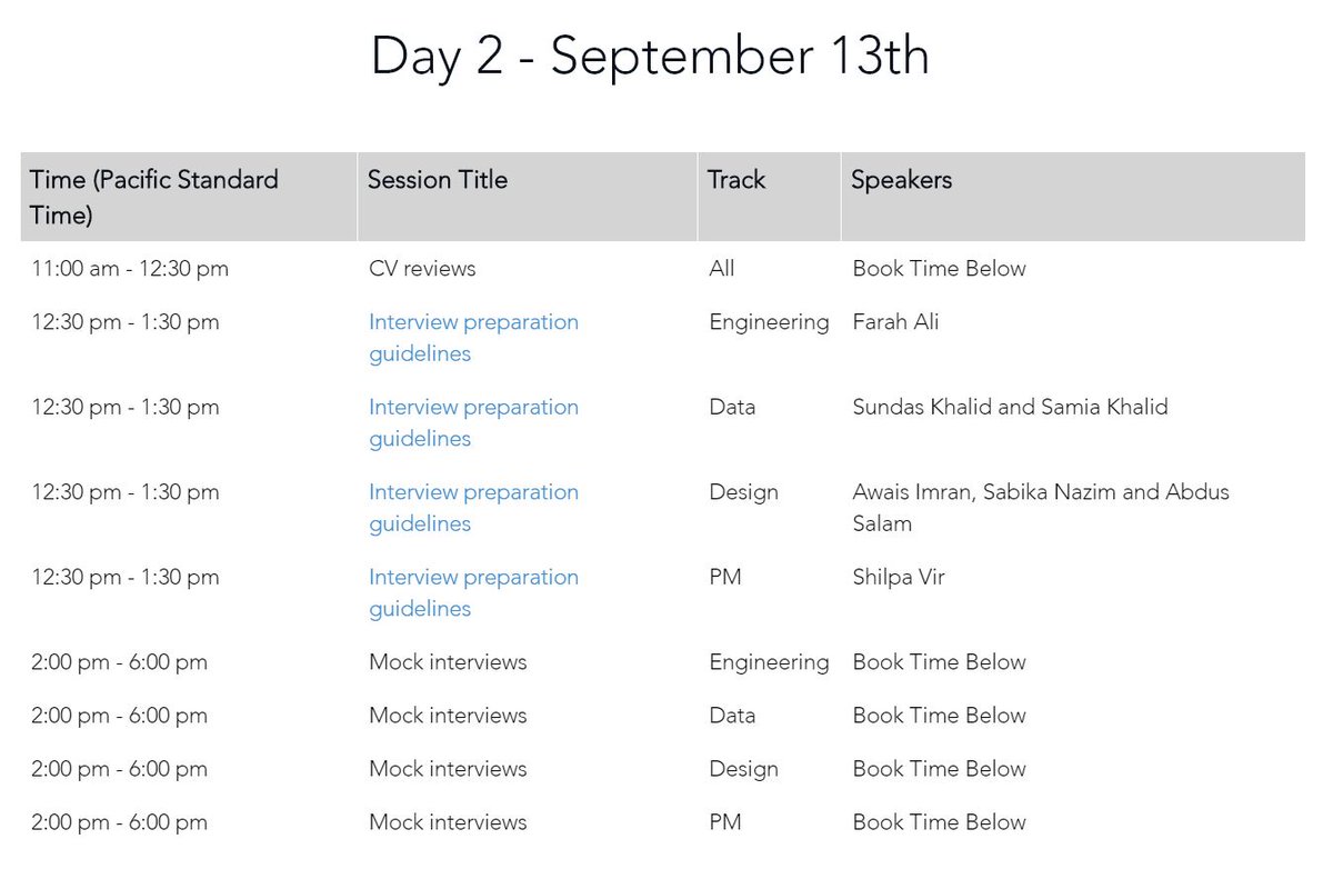 Joins us for a prep weekend for Get Hired 2020 North America starting at 1 pm PST Sep 12th, 2020
Day 1 via Facebook live: facebook.com/pakistaniwomen… and us02web.zoom.us/j/89865651540
Day 2 1:1s and via Facebook live: facebook.com/pakistaniwomen…
#interviewprep #mentors  #branding #resumetips