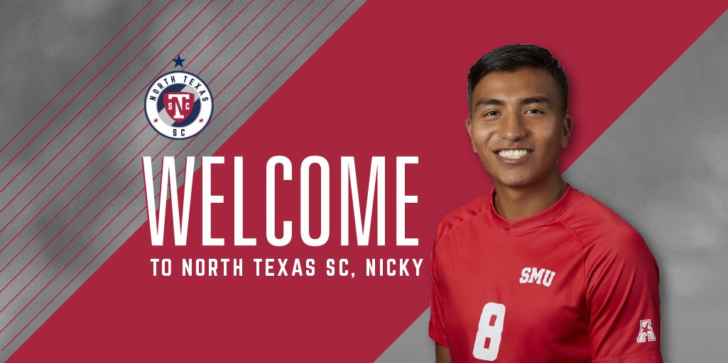 northtexasSC's tweet photo. ✍️ We've signed midfielder @nicky_0898 from @SMUSoccerM and will be available for tonight's match vs. FC Tucson!

Welcome Nicky! 🎉

📝 https://t.co/NRAFUPk8Q6 https://t.co/aNZc9eH4rQ