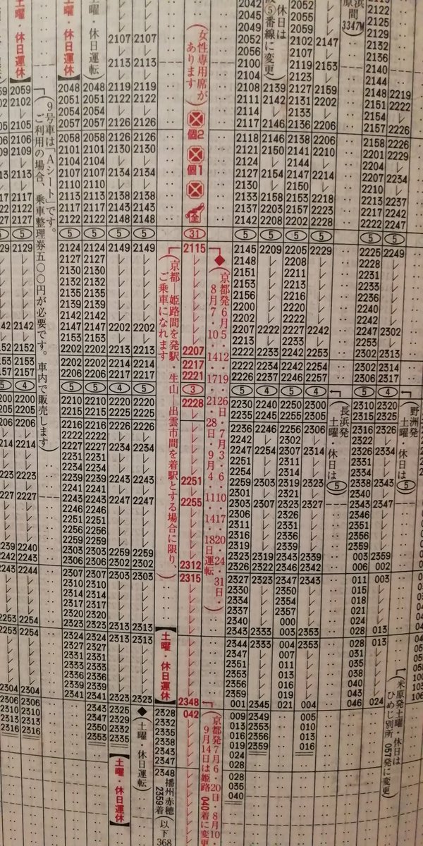 話題のWEST EXPRESS銀河、臨時列車なのにJR時刻表で斜文字になってない