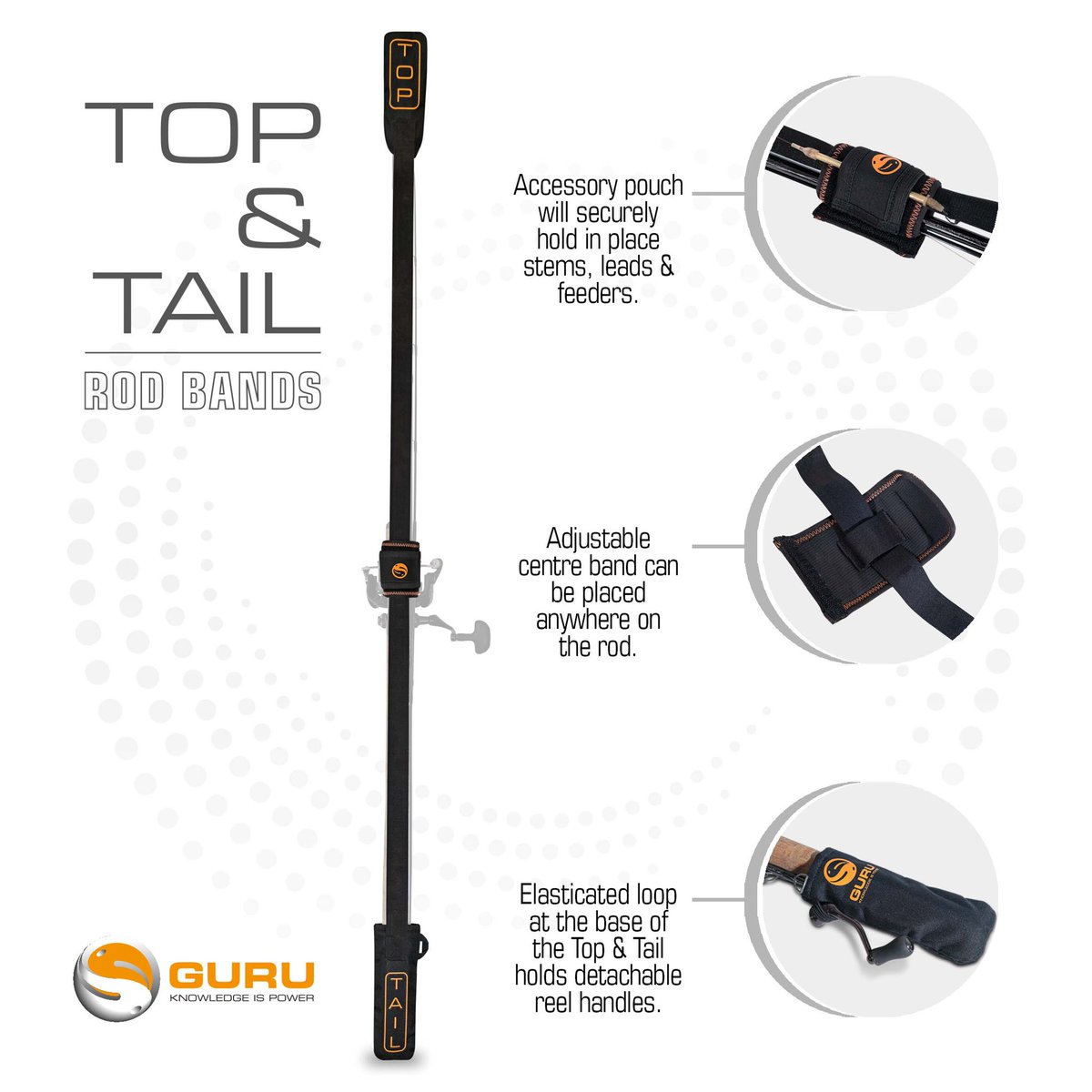 TackleGuru's tweet photo. Top And Tail Rod Bands! 😎💪🏼 Making it simple, easy, quick and super safe to store and transport ready made rods, saving anglers time on the bank! 👌🏼🎣👍🏼 Versatility to stretch over rods from short 9ft two piece to even long 12ft two piece rods with ease! #teamguru #fishing https://t.co/fDwekvczzV