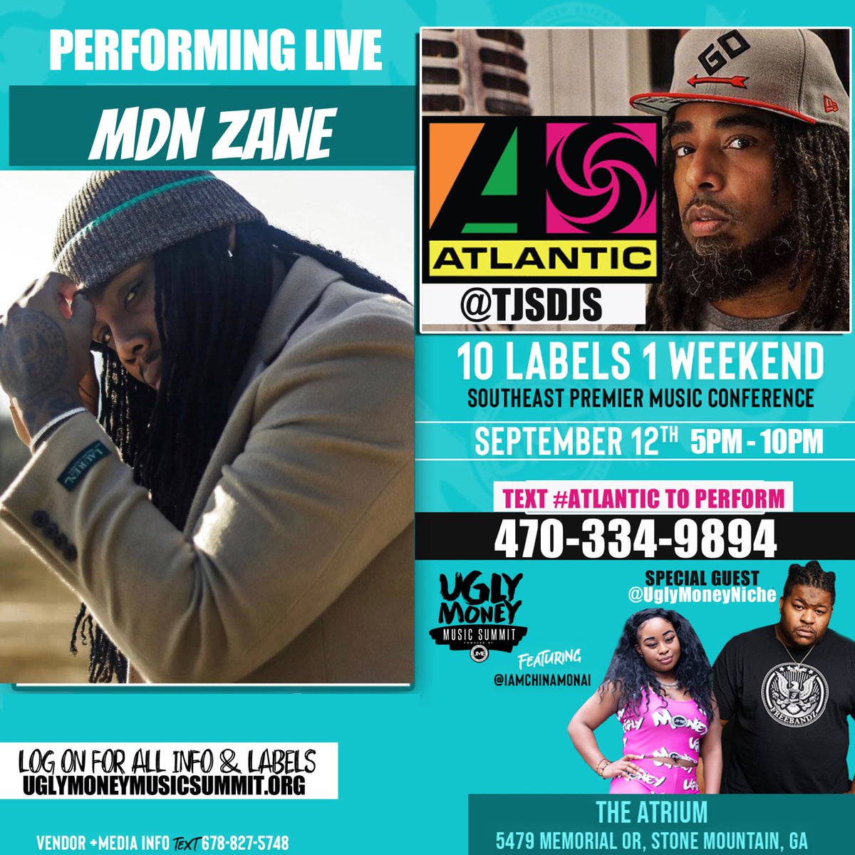 MDNZane's tweet photo. Big bra @uglymoneyniche told me be there Saturday to perform for @atlanticrecords so I’m there TODAY 〽️🌎 
#MDN4L #MrPOPIT🍿 #ClayCo #UglyMoney https://t.co/RPqirMxmSx