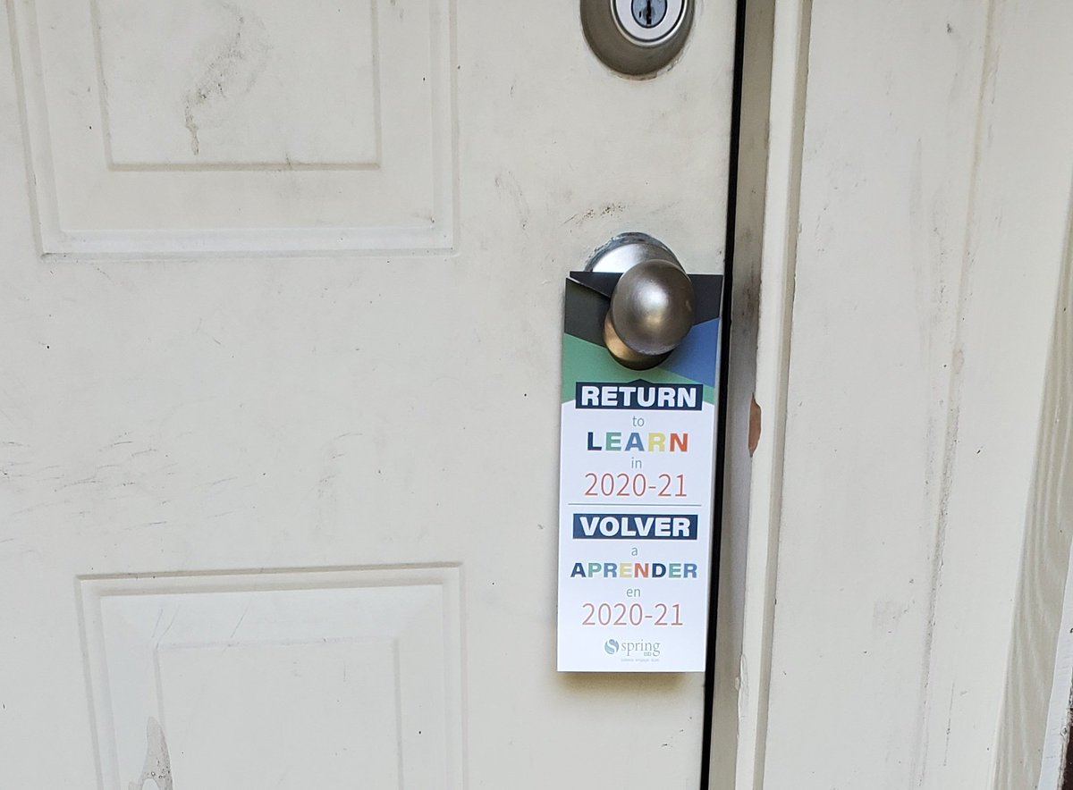 No one answered, but we left a Marshall Mark!  We are stamping out absenteeism one door at a time.  We ARE Marshall...ALL IN FOR ALL MARLINS!!!
#RETURNTOLEARN #SpringISD #MarlinSpirit