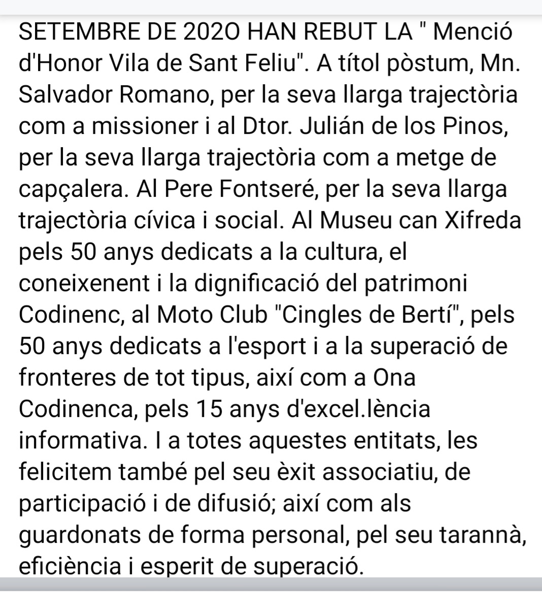 juntspersfcod's tweet photo. JUNTS PER SANT FELIU DE CODINES VOLEM FELICITAR A ELS QUE EL DIA 11 DE ... https://t.co/frqkM2egpd
