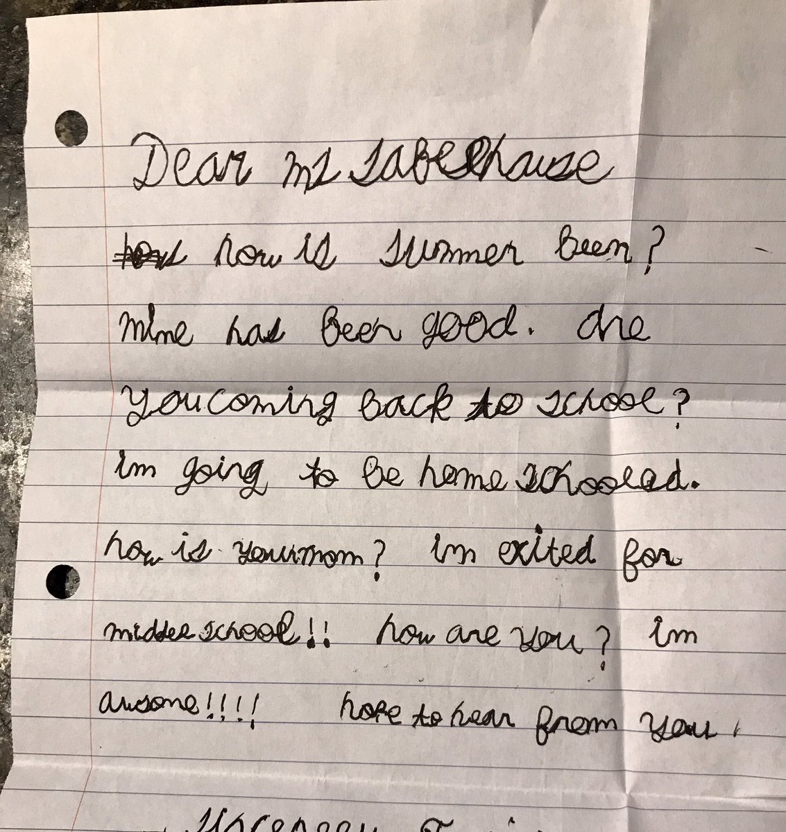 VioletRR1's tweet photo. My 88 yr old mom became a pen pal to one of my 5th gr students last spring. My mom would write in cursive b/c my student wanted to learn it. This child struggled holding a pencil in 1st gr. I’m her pen pal now and just look! 💗@VioletAllStars #otherpeoplematter #grit https://t.co/haTg4cGIfk