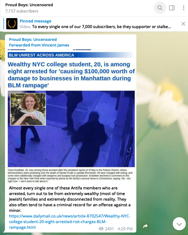 4/ Every day, Clark shares a variety of antisemitic conspiracy theories to his audience, which is 7157 subscribers as of this writing.