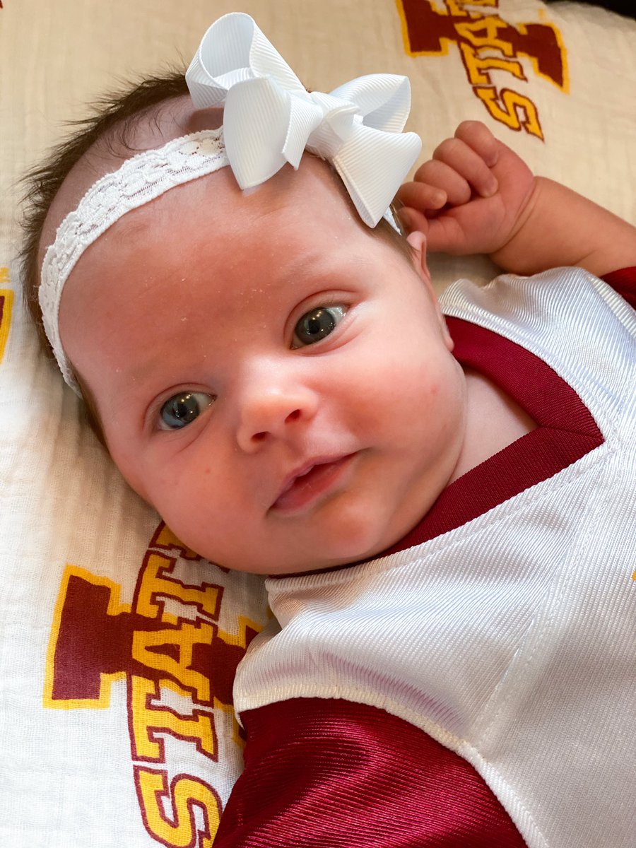 DaniOrris's tweet photo. Gameday looks a little different for me today! Introducing this little lady to the #Cyclones! Wouldn’t have it any other way! Go State!
#elsielee #CyclONEnation #cykids https://t.co/Otj9Okkmf8