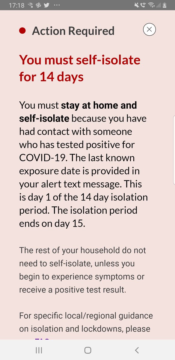 KirstyFeerick's tweet image. Downloaded the Protect Scotland app on Thursday and got this today. My partner has just tested positive for Covid-19. Download the app and WEAR A MASK 😷!