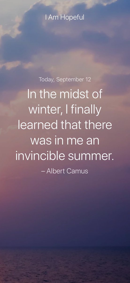 lrb1216's tweet photo. In the midst of winter, I finally learned that there was in me an invincible summer. – Albert Camus https://t.co/JVrxNgwQog