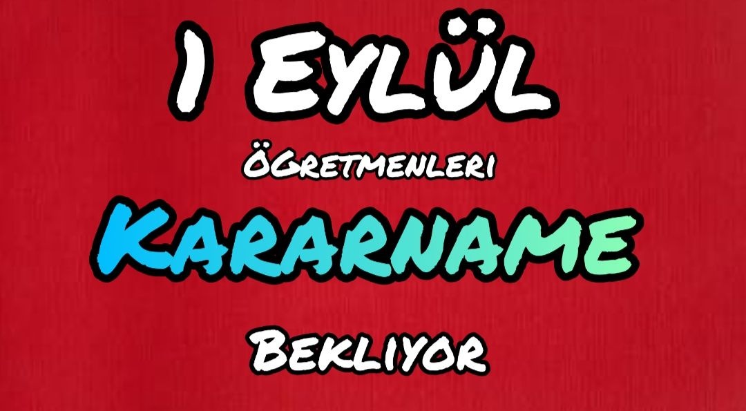 #MebKararname 

1 EYLUL ÖĞRETMENLERI KARARNAME BEKLIYOR

Sn <a href="/ziyaselcuk/">Ziya Selçuk</a> 
Sn <a href="/omerinan06/">Ömer İNAN</a> 
Sn <a href="/safran1958/">Mustafa SAFRAN</a>