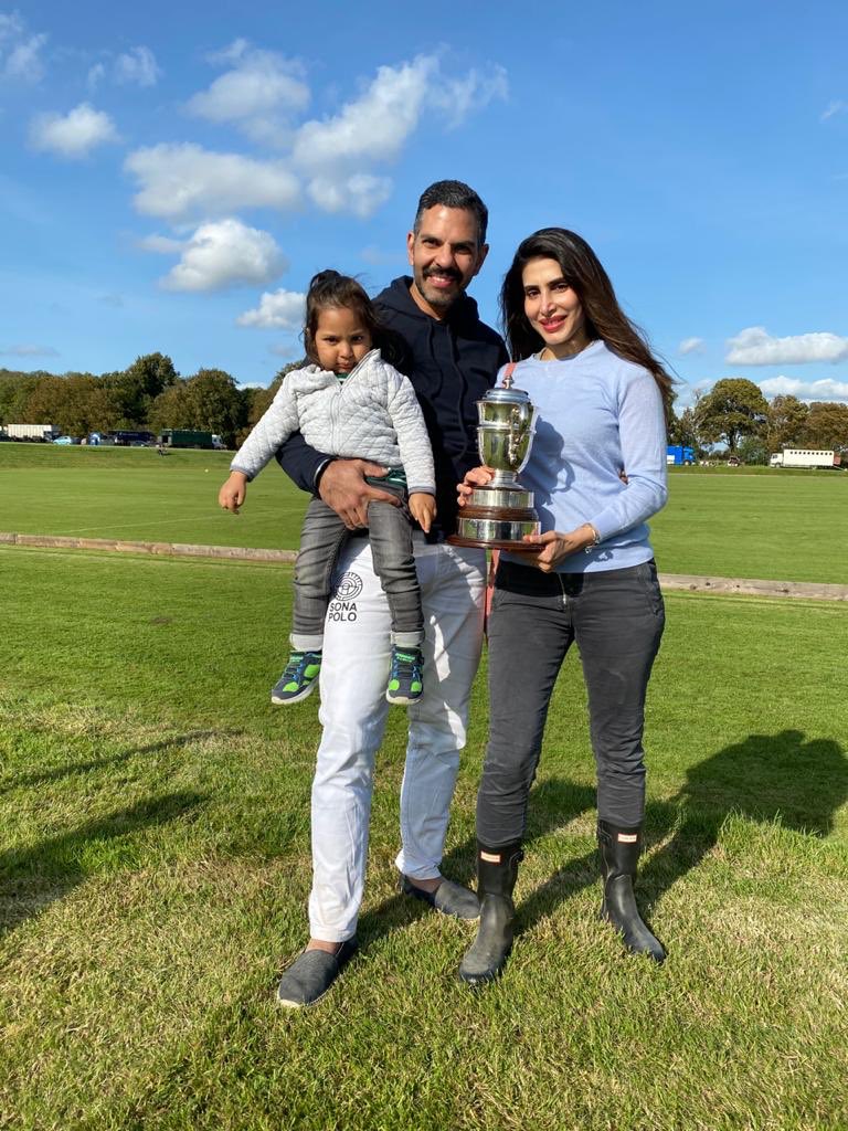 sunjaykapur's tweet photo. First win of the season for Sona Polo Team for the Babdown Cup at Beaufort Polo Club in England. Great to have three of my most precious with me. @polobeaufort @sonapoloteam #SonaPolo https://t.co/9ZSr09iSCY