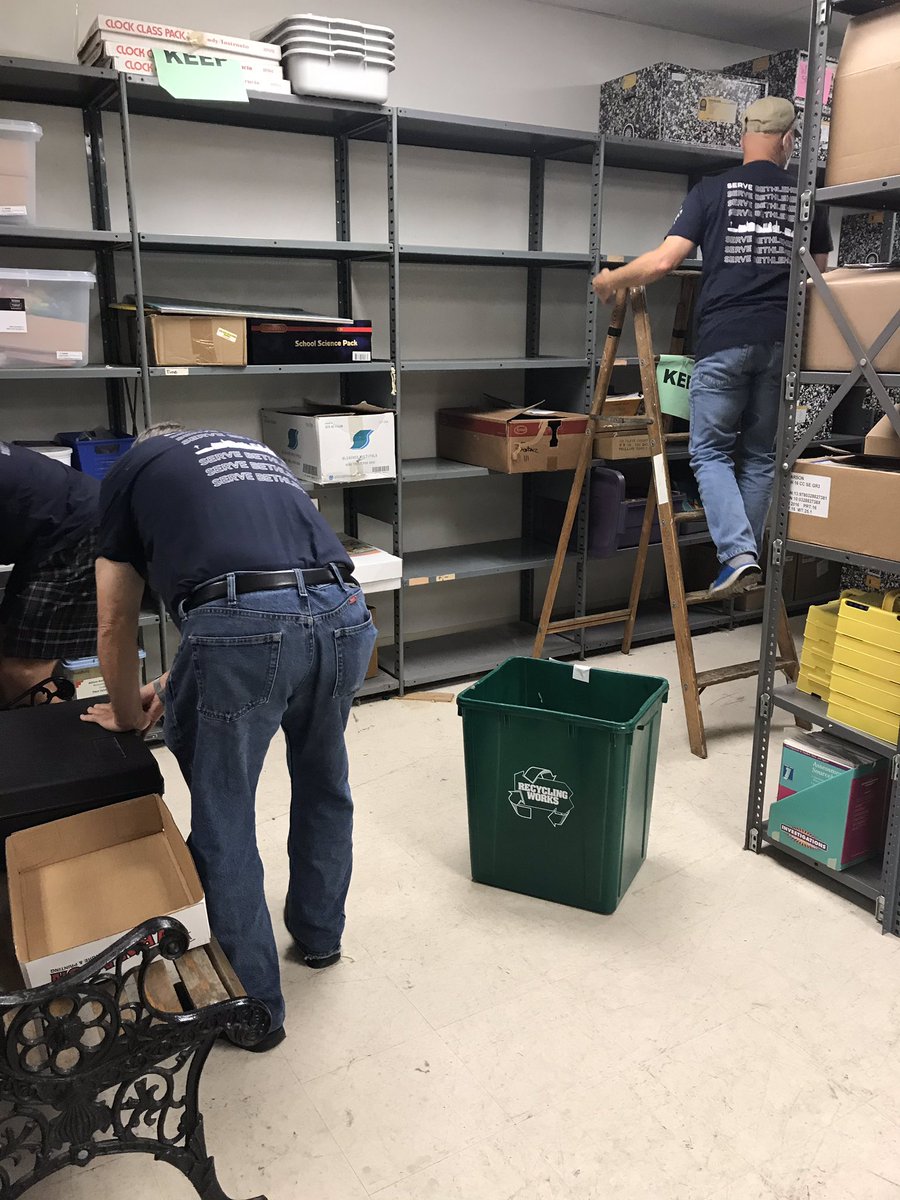 Thank you to our partners <a href="/gcbGRACE/">Grace Church Bethlehem</a> for returning for day 2 of our supply room clean-up. This space is now beautifully organized and ready to become our future Zen Zone.  Also, props to our amazing Donegan custodial staff for the prep work 💪🏽<a href="/BethlehemAreaSD/">BASD</a> <a href="/rcarideshof/">rcarideshof</a>