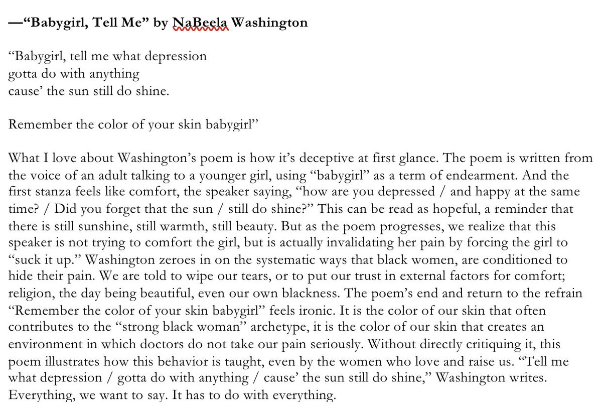 “Babygirl, Tell Me” by NaBeela Washington ( @_simplybee)