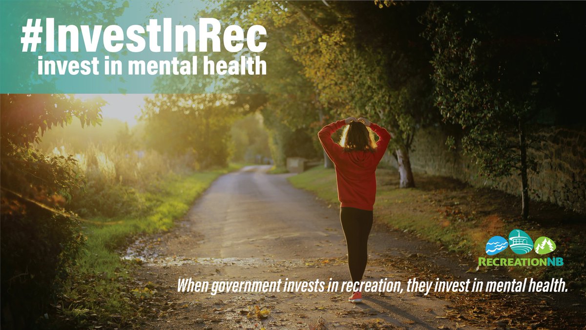 RecreationNB's tweet photo. An investment in recreation is an investment in mental health. Our recent survey results show that 88% of New Brunswickers consider access to outdoor recreation assets important to their mental health. https://t.co/Suh2d8M16X
#nbpoli #investinrec #recandsportmatter #Nbelxn https://t.co/HltkhGFKoR