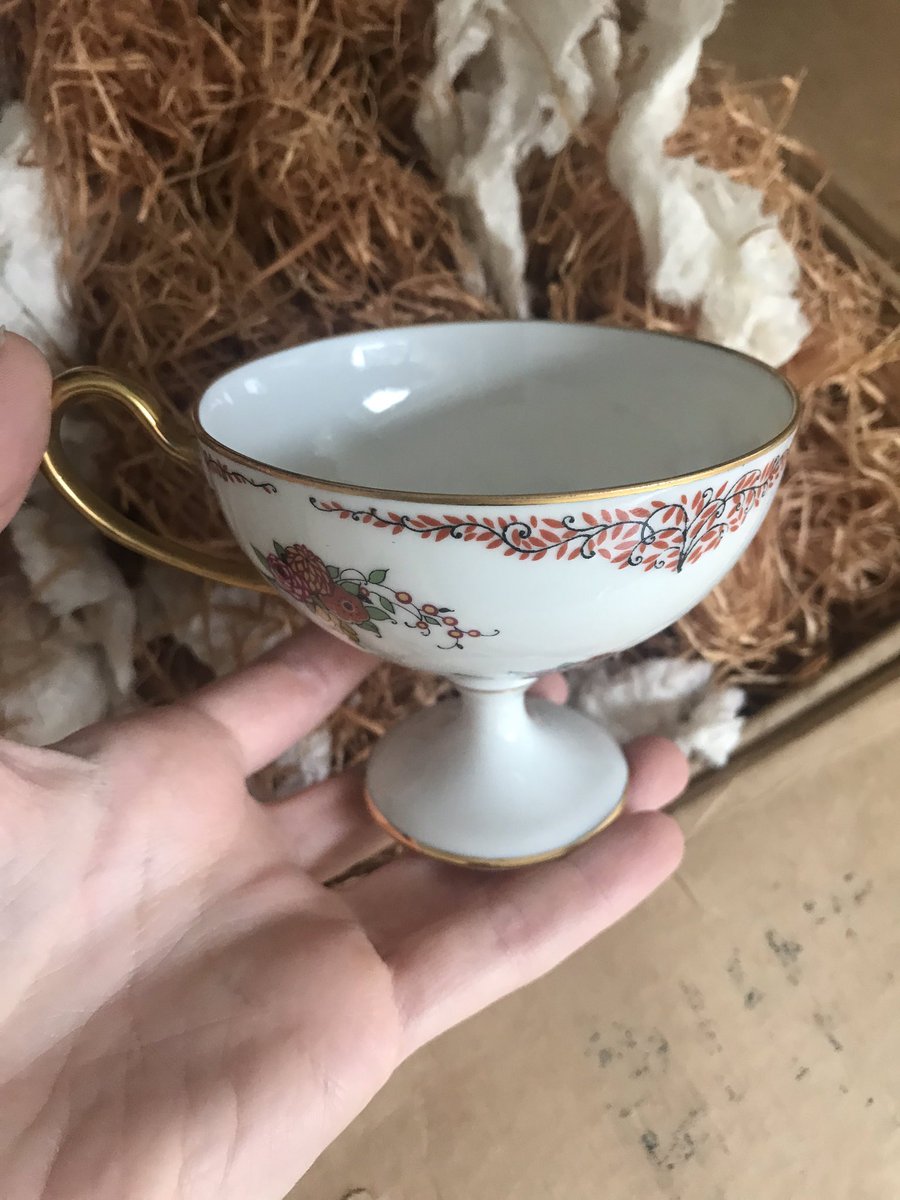 It’s the fifth or sixth time she’s opened it, every time only taking out that one precious tea cup.I love this unopened treasure, which has garnered so many stories despite it never really being used, let alone opened.  #porcelainathome