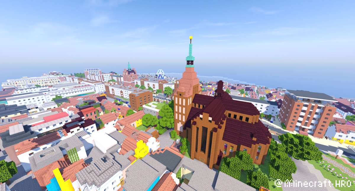 MinecraftHRO's tweet photo. Blick auf die Marienkirche ⛪ https://t.co/tjCMUDZZzp