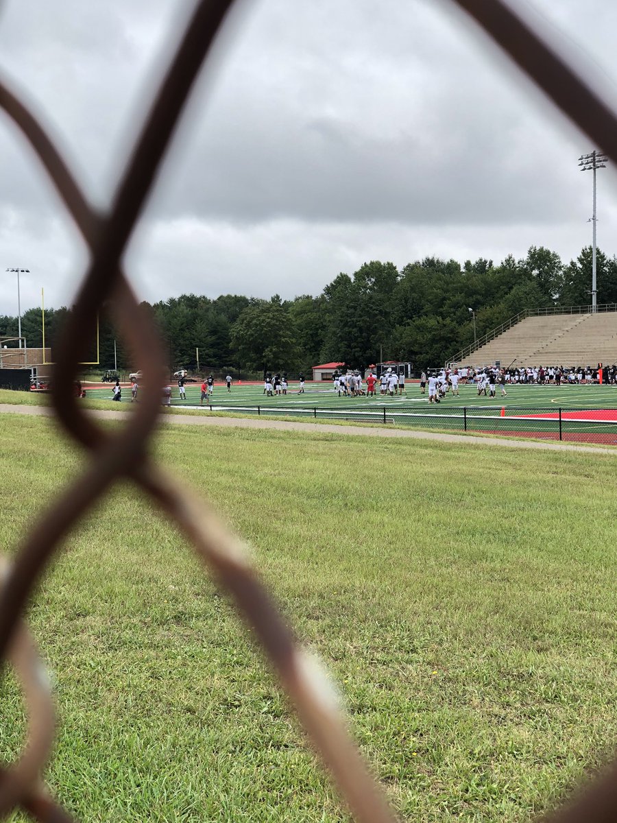 wsullivan240's tweet image. No fans.  No problem.  Mama can watch thru the fence. 😎  First scrimmage was a success! #twointerceptions #twotouchdowns