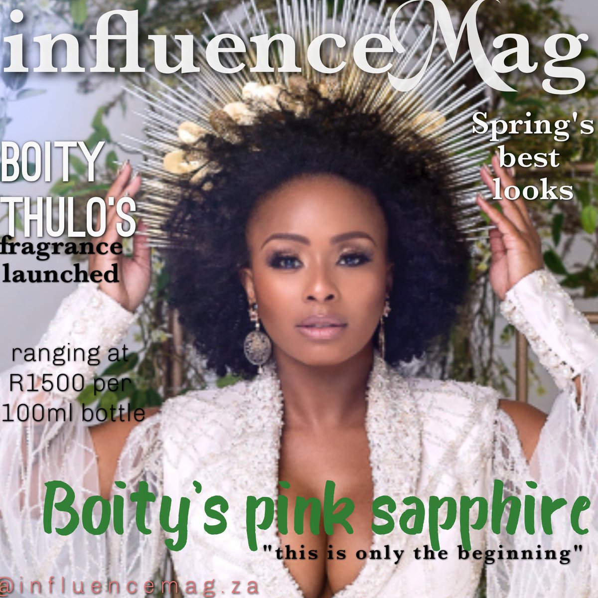 Influencmag's tweet photo. @Boity  Boity pink sapphire
#boity 
#BoityPinkSapphire 

#ToWhomItMayConcern 
#AGirlLikeNengi https://t.co/XaNNmJIPry