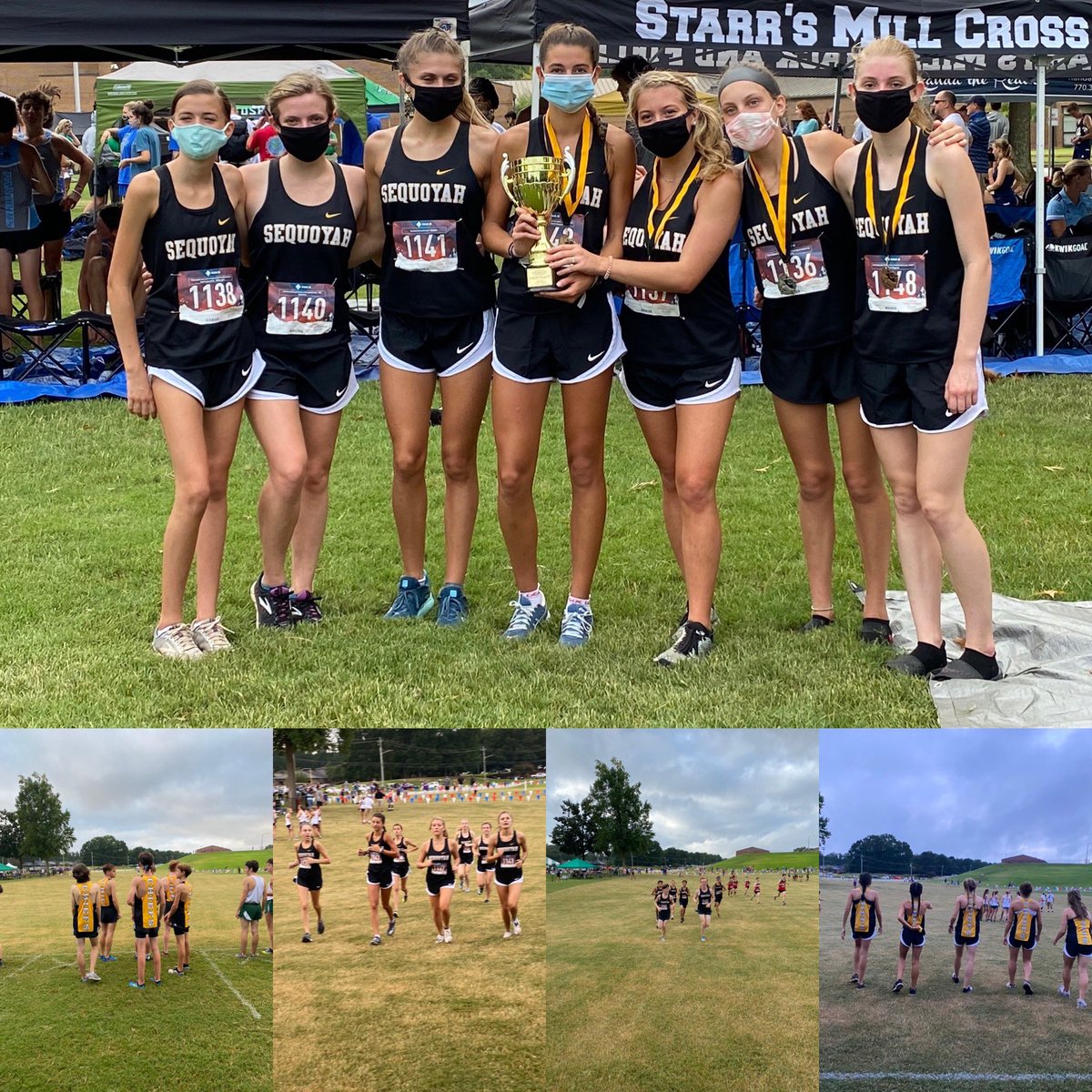 SequoyahXC's tweet photo. Proud of this team! Everyone of them ran hard today on this tough State course@carrollton. Varsity Girls 1st place! Susanna 1st and Ella Grace 2nd, Stella 5th and Madison 9th. Varsity Boys take 5th place team with Josh Helms 7th overall. JV Boys 8th place and JV Girls 10th place! https://t.co/Brebm60MbP