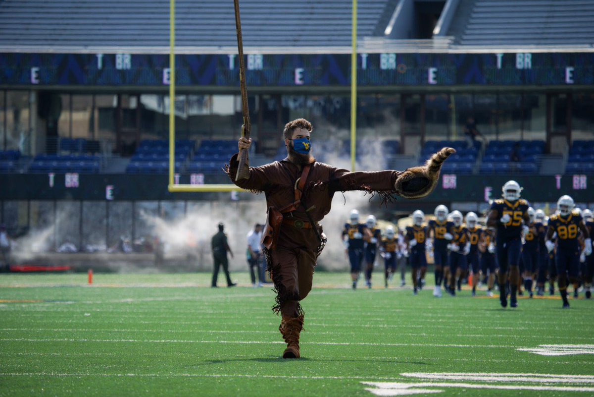 WestVirginiaU's tweet photo. The Mountaineers are BACK at Milan Puskar Stadium. 🙌 https://t.co/Gbh8nBBksf
