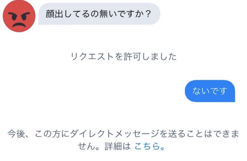 顔出してるのないって言ったらブロックされるとか意味がわかんない😤😤

ただでさえ、バイトでイライラしてたのに重なったから最悪すぎる😡😡

最近は頑張ってDM返してたけど、こんな風になるならもう返すのやめようかな。