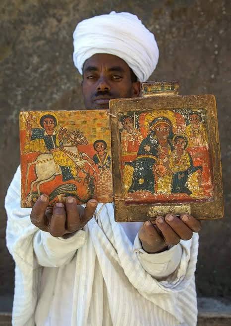 Ethiopian bible is the oldest and most complete bible on earth.They were written on goat skin in the early Ethiopian language of Ge’ez. It is also World’s first illustrated Christian Bible. How come no one talks about the Ethiopian Bible that has all the original scrolls in it?