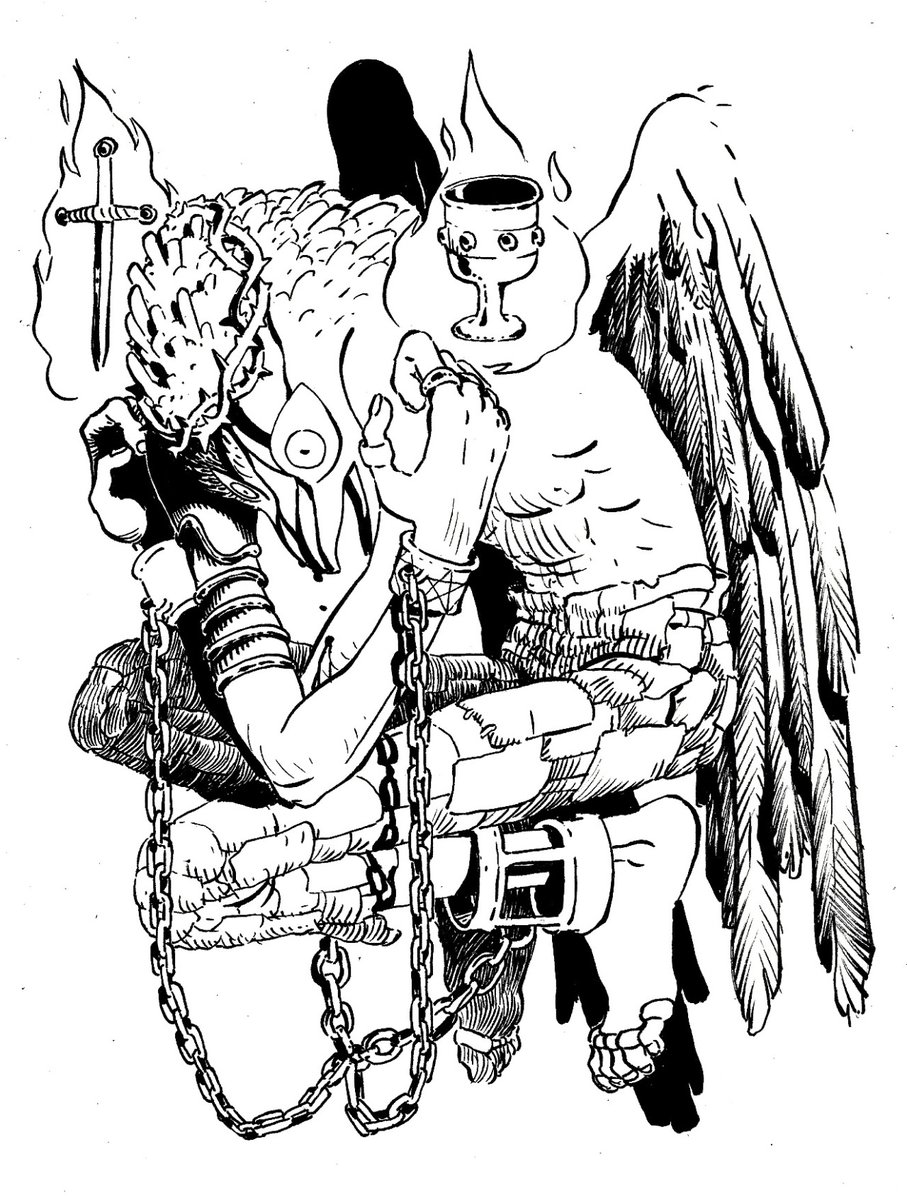 [TW body horror] I'm gonna do a digital release of all my inktober drawings (I have prob 4 years worth of them?)... I forgot I even drew all these ! Kinda wanna get back into the occult/esoteric imagery I had started to develop. 
