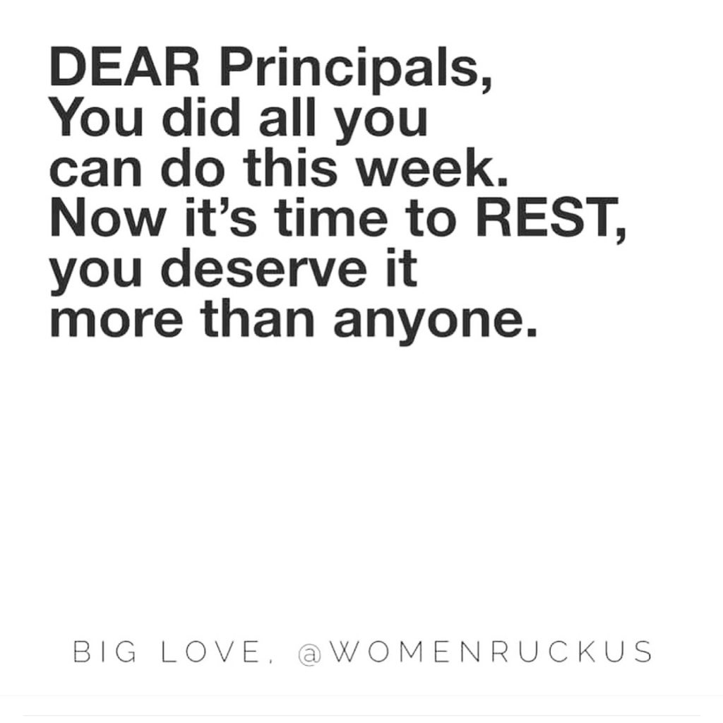 womenruckus's tweet photo. Hey #Principals we see you!!!!! Now is YOUR TIME to rest &amp; recharge. You can’t pour from an empty cup!! We love you! #WWCAR #leadlap #principalsofaction #leadupchat #EduGladiators #joyfulleaders #recharge #principalwellness #SelfCareSaturday #rest https://t.co/looMNNmiZS