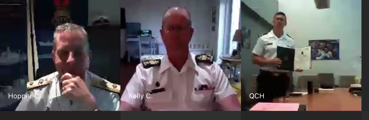 Comd_NAVRES's tweet photo. This weekend is the #NAVRES Command Team Training. All 24 NRDs and Regional staff are connected for this virtual edition. Started the day by presenting LCdr MacDonald, CO HMCS Queen Charlotte with a @Comd_RCN Commendation and promoting Cdr Miller, CO HMCS Malahat.
BZ to you both! https://t.co/6YFUFhKL21