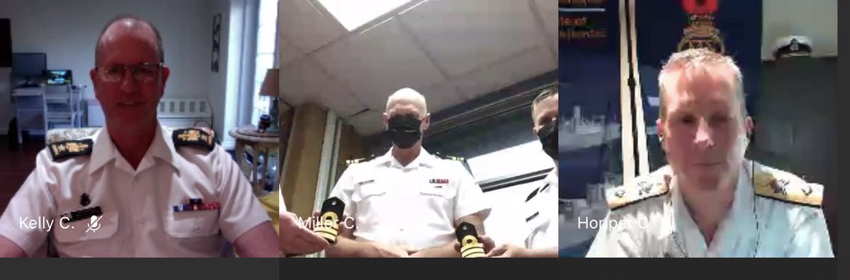 Comd_NAVRES's tweet photo. This weekend is the #NAVRES Command Team Training. All 24 NRDs and Regional staff are connected for this virtual edition. Started the day by presenting LCdr MacDonald, CO HMCS Queen Charlotte with a @Comd_RCN Commendation and promoting Cdr Miller, CO HMCS Malahat.
BZ to you both! https://t.co/6YFUFhKL21