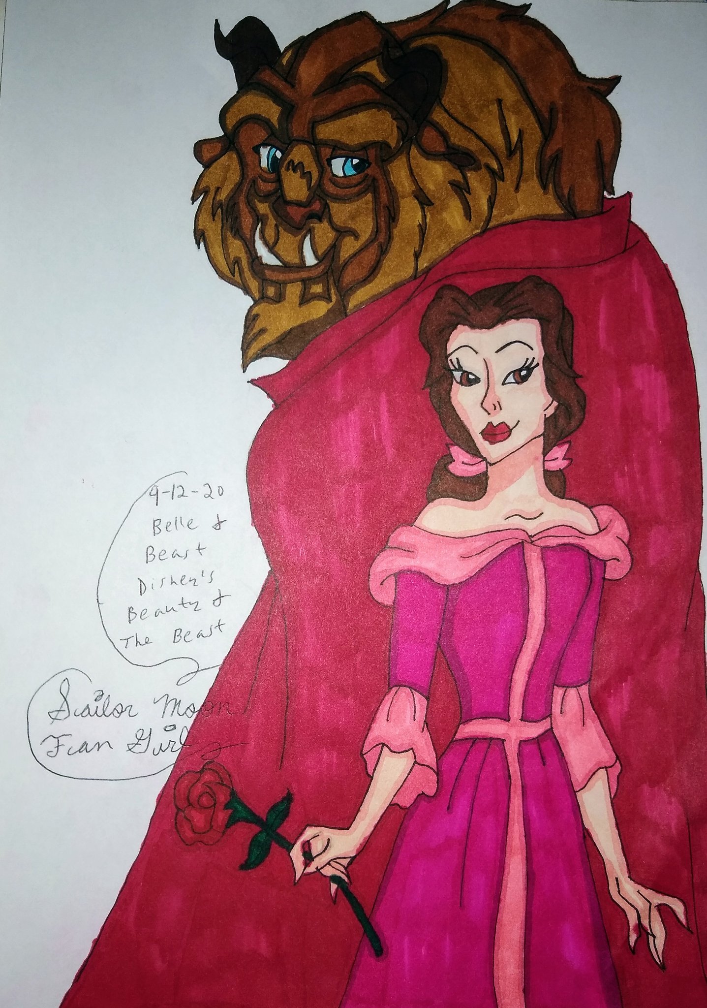 تويتر Sailormoonfangirl على تويتر I Draw Belle Beast From Disney S Beauty The Beast I Made This For My Friend Tessalovesozzy She S One Of My Friends On Deviantart