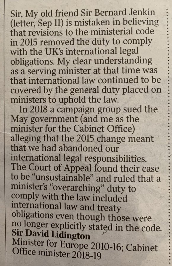 mecafolidas's tweet photo. @Peston @BorisJohnson Yep & Ministers & Civil Servants in Clear Breach of the Ministerial Code as outlined by a 2018 Court of Appeal case brought against David Lidington & Theresa May's Government. #RuleOfLaw #MinsterialCode #BrexitShambles https://t.co/j2ISoCUWgO