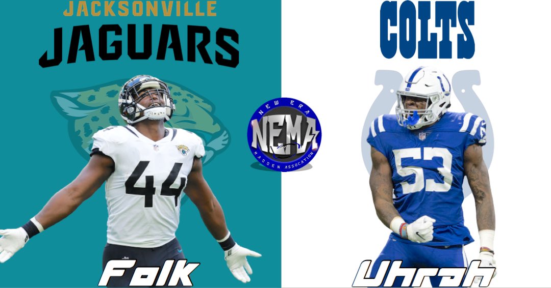 NewEraMadden's tweet photo. #NEMASpotlight
Folk and the Jaguars head out to Indianapolis to take on Uhrah and the Colts.
Catch us tonight @ 8 PM EST only on:
https://t.co/ypu6qqDUle https://t.co/gHjnVY83zp
