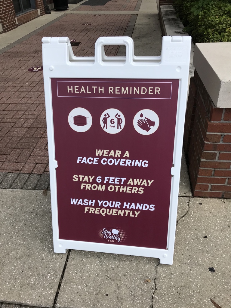 osmattmurschel's tweet photo. Arrived here at Florida State and these are the signs of the times. #FSUvGT https://t.co/js9Hiz5ri4