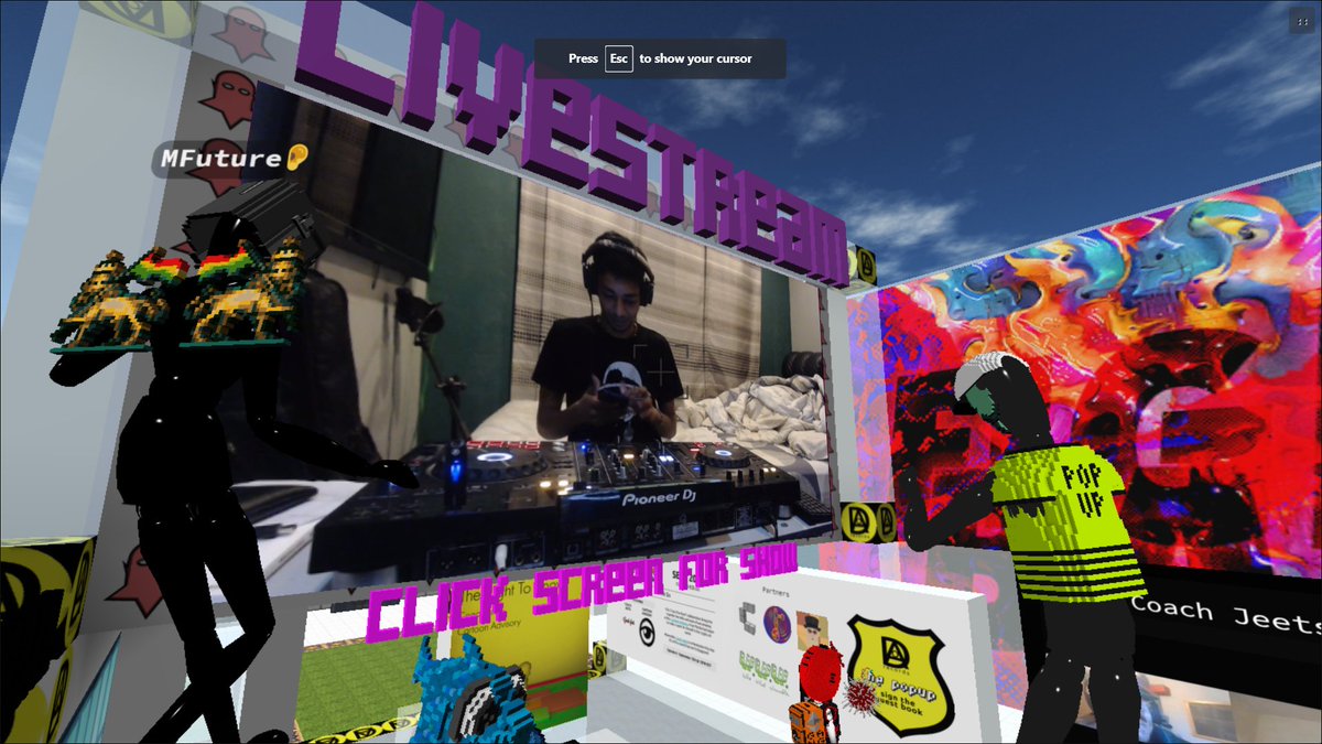 nftblack_eth's tweet photo. #cryptovoxels #DAOrecords #MFuture #thepopup @vandigital @xavieriturralde https://t.co/ReELZATmBS