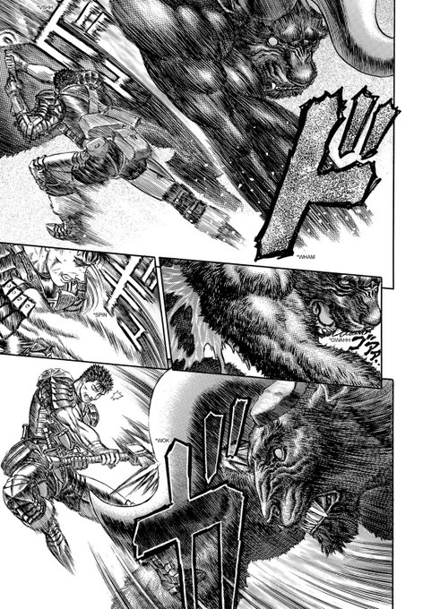In this page the diagonal configuration + the black and white contrast of the third panel are used to invert the panel flow too!Miura use the same technique later in the Zodd fight by the way.