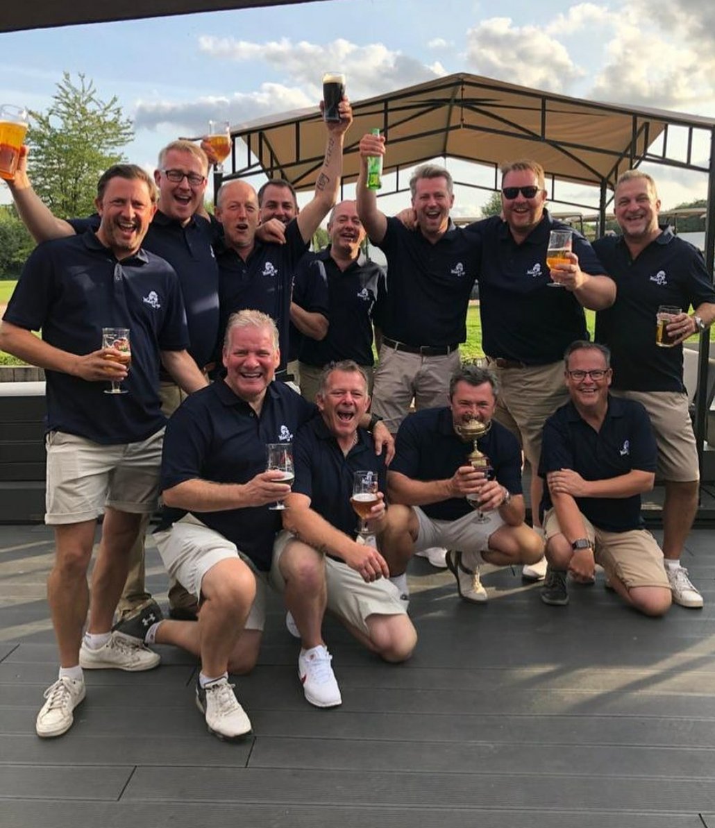 GilhamGremo's tweet photo. They've only gone and done it after 9 (very long 🙄) years!! Congrats Team Charing at this year's Wyder Cup tournament ⛳🙏🥂 @thecave
#wags #takingoverthehotel #minibreak #theywon #toomuchfizz #thecave #party #roomwithaview #lads #theblues #matesforlife https://t.co/rnhI0cdgJ6