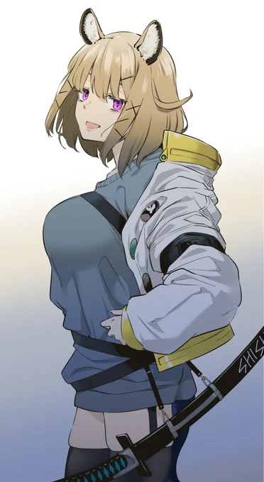 ウタゲめっちゃ可愛い…隠しきれないお乳と太もも…#アークナイツ 