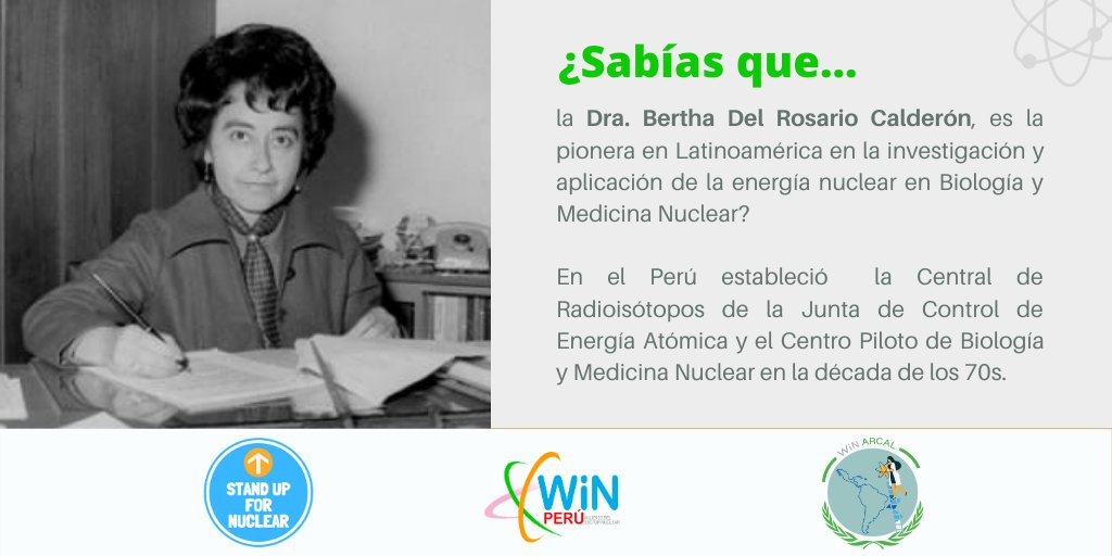 ⚛️⚛️La historia nuclear incluye la presencia de muchas mujeres, Aquí te contamos algo de una de ellas 👇🏼

#WINARCAL 
#STANDUPWINARCAL 
#MUJERESENLONUCLEAR 
#STANDUPFORNUCLEAR2020