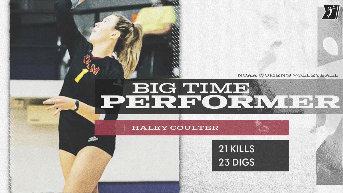 NCAAVolleyball's tweet photo. Haley Coulter had a massive showing in her Warhawk debut, hitting for a career high 2️⃣1️⃣ kills to go with 2️⃣3️⃣ digs as @ULM_VB opened the season with a 3-1 win against Lamar on Friday.

#NCAAVB https://t.co/DvjxwtPycJ