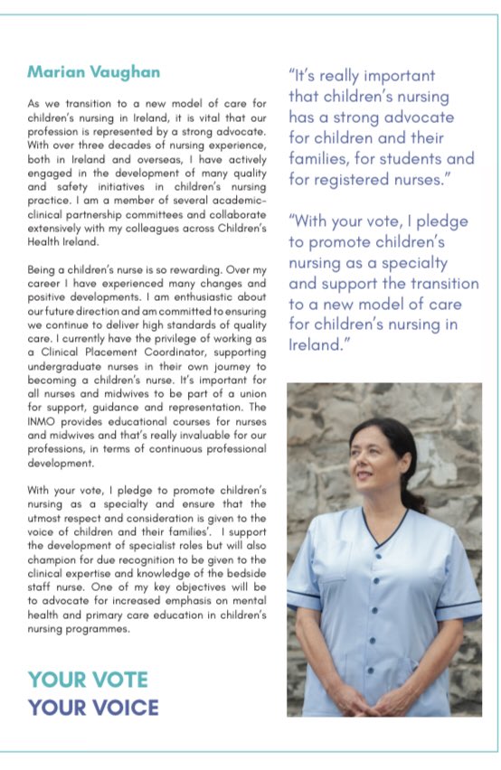 lally_angela's tweet photo. Marian Vaughan is a nurse of great integrity - remember fond student days & nights at International Medical Missionary Training Hospital @NursingOlol Every vote counts #NMBI Elections next week @AnnaMarieLynch5 #clinicalplacementcoordinator #nursingvalues https://t.co/PKFchAv4io