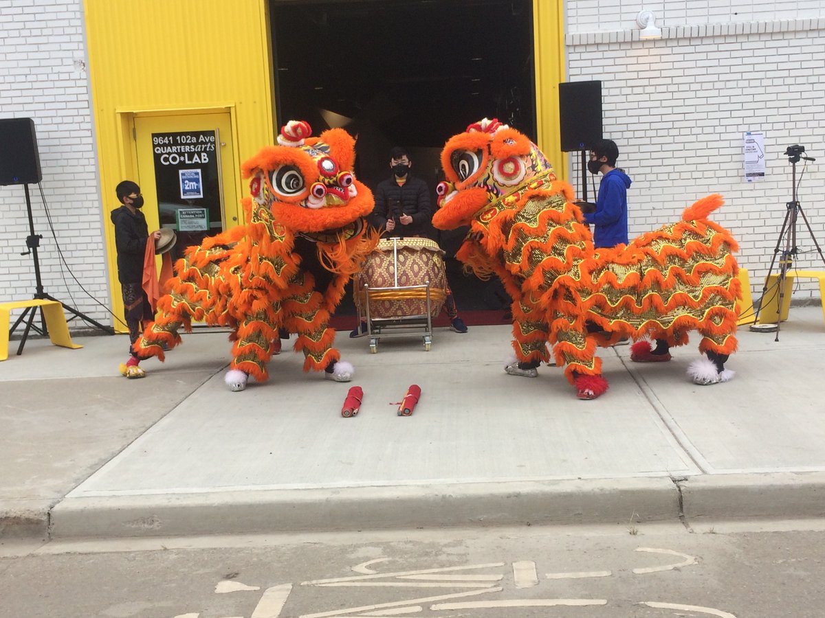 TQDyeg's tweet photo. Entertained today by Chinese lions, dragons &amp; drumming at CO*LAB in The Quarters Downtown! @bmcnews @cbaofedmonton @dbayeg @yegdt @yeg @holdsurf @ctcyeg https://t.co/u49VbBPsdb