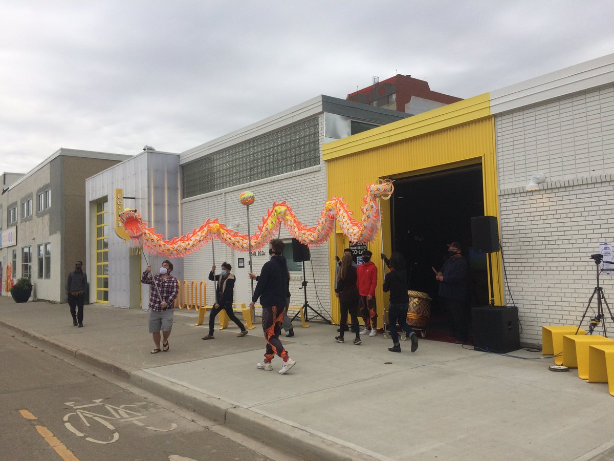 TQDyeg's tweet photo. Entertained today by Chinese lions, dragons &amp; drumming at CO*LAB in The Quarters Downtown! @bmcnews @cbaofedmonton @dbayeg @yegdt @yeg @holdsurf @ctcyeg https://t.co/u49VbBPsdb