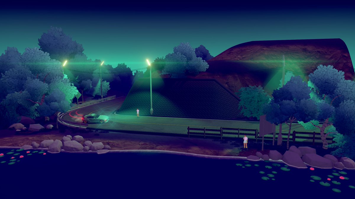 2017 - At this point we spent a bunch of time to pin down our actual aesthetic by doing concept dioramas in engine to explore the colour palettes for each track.