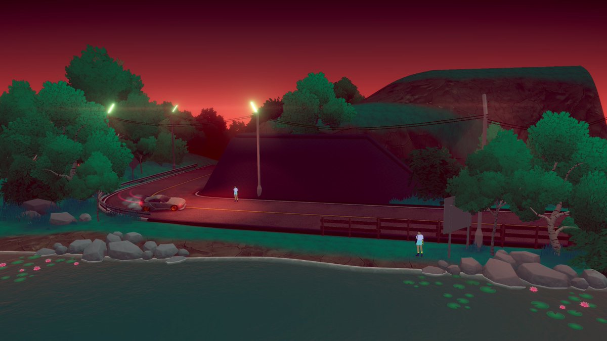 2017 - At this point we spent a bunch of time to pin down our actual aesthetic by doing concept dioramas in engine to explore the colour palettes for each track.