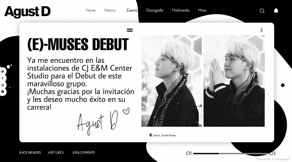 daeguboyoficial's tweet photo. ೃ୭̥
(E)-MUSES DEBUT
📍CJ E&M Center Studio.
Hoy me encuentro en el debut de este maravilloso grupo.
¡Muchas felicidades y muchos éxitos!
#EMDEBUT
#EMLATATA https://t.co/6rimvXTFHE