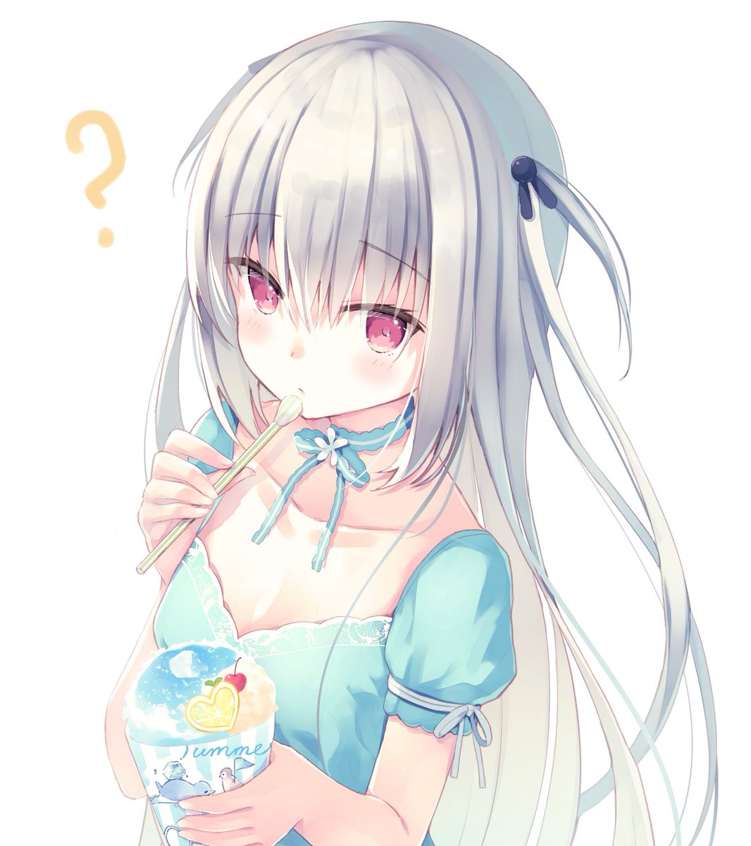 カキ氷食べたらなるやつ ふむゆん のイラスト カキ氷食べたらなるやつ ふむゆん のイラスト