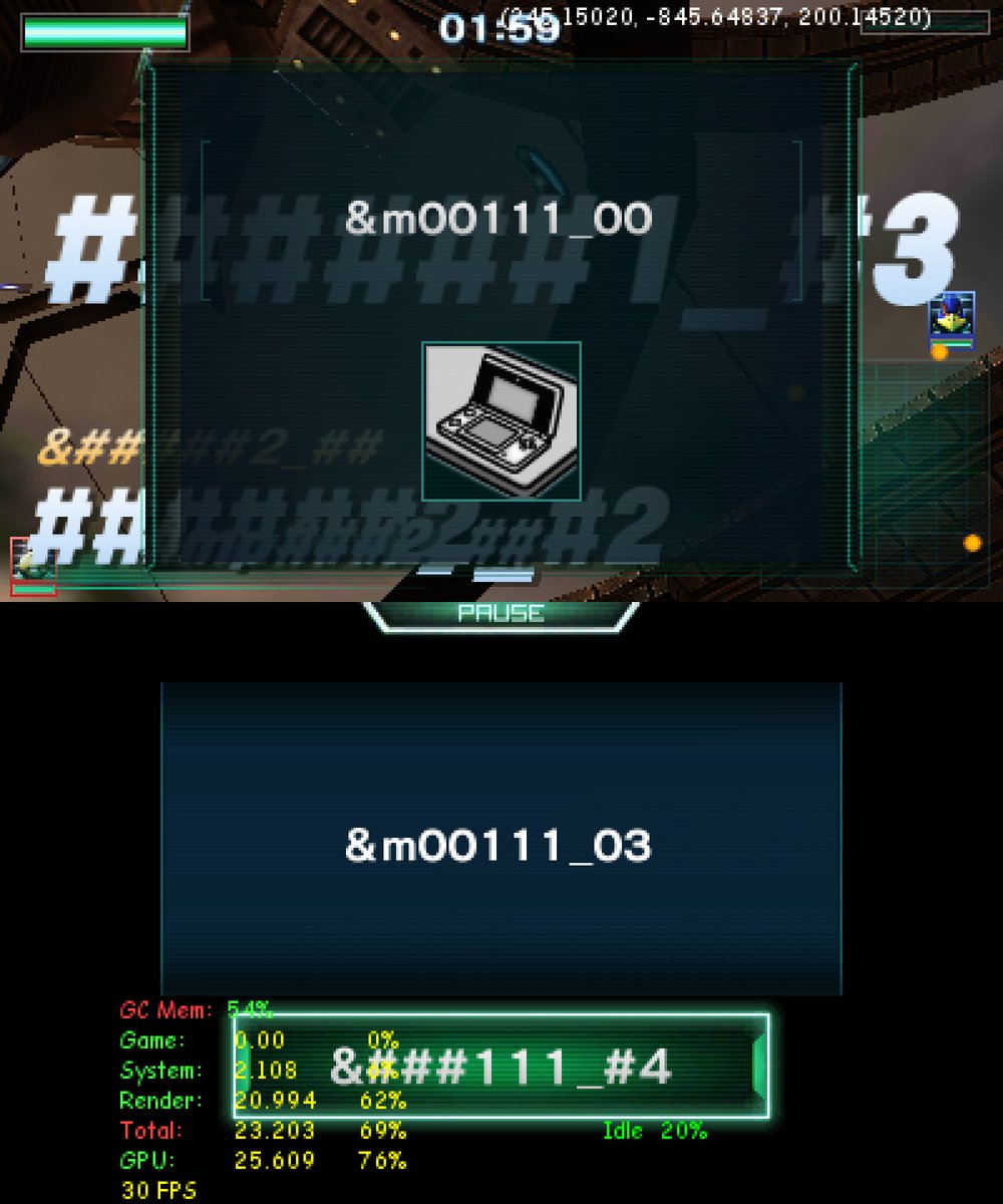 More images of Starfox 64 3D, this time coming from iQue in-development screenshots. You'll find, that the debug analytics are visible here. They use Comic Sans. :)