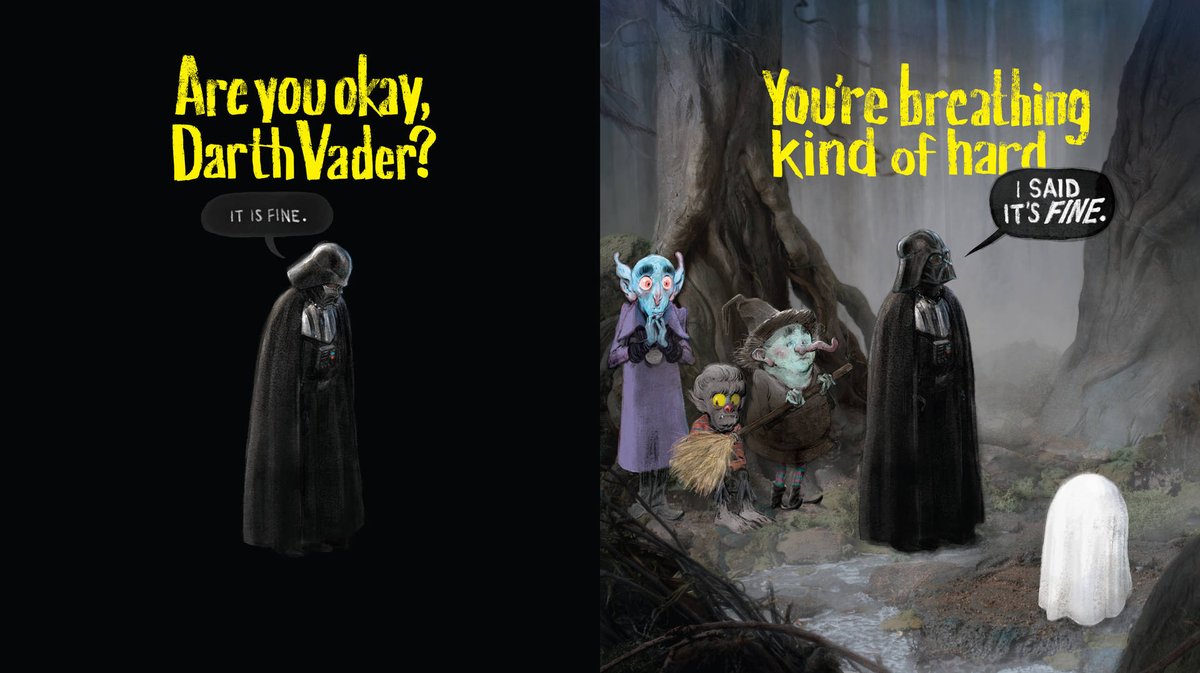 i consider this book canon idc PLEASE he's so dramatic [Star Wars: Are You Scared, Darth Vader? by Adam Rex]